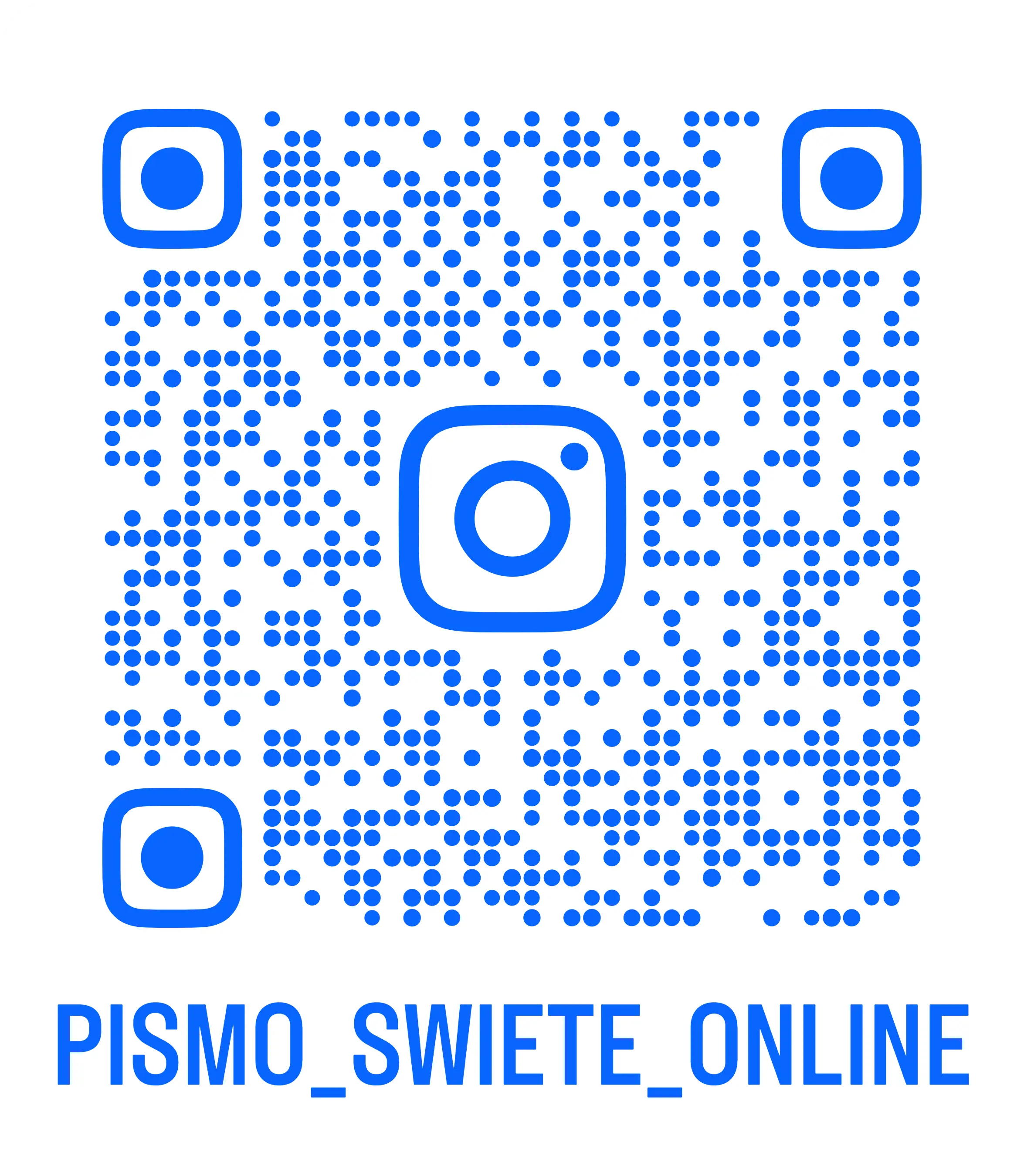 QR Code Instagram Pismo Święte Online